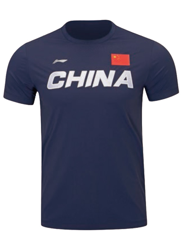 李宁CHINA短袖2022新款圆领国旗款T恤国家队透气文化衫AHSS983 - 图3