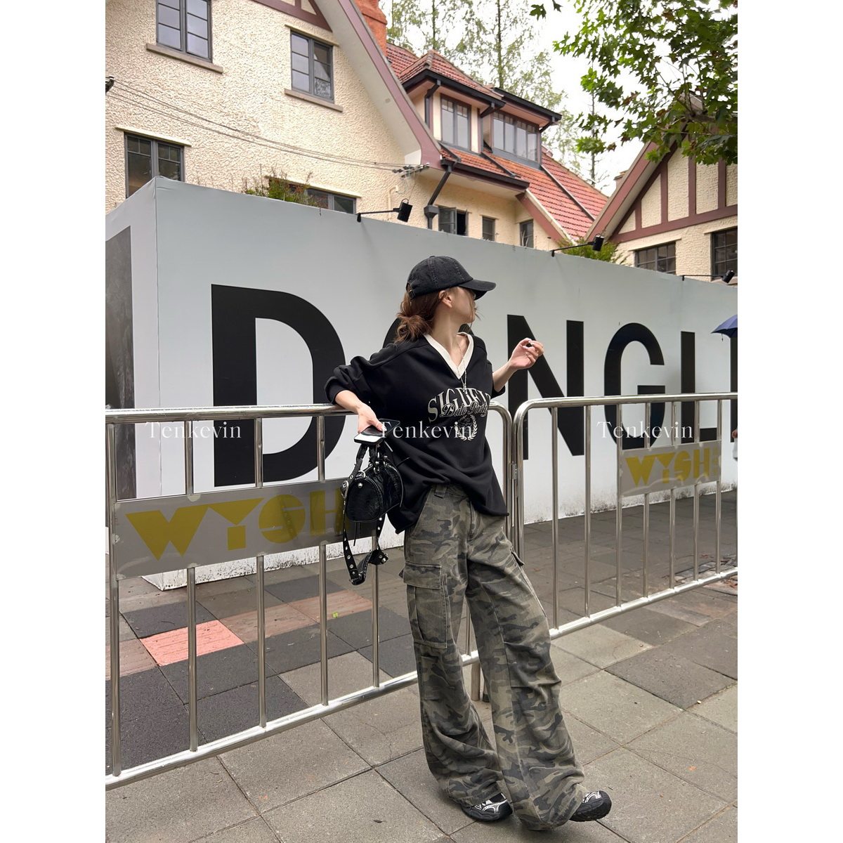 十一石宝藏迷彩美式口袋工装裤女小个子低腰宽松直筒阔腿休闲裤ll,淘宝优惠券,粉丝福利购,淘宝优惠卷