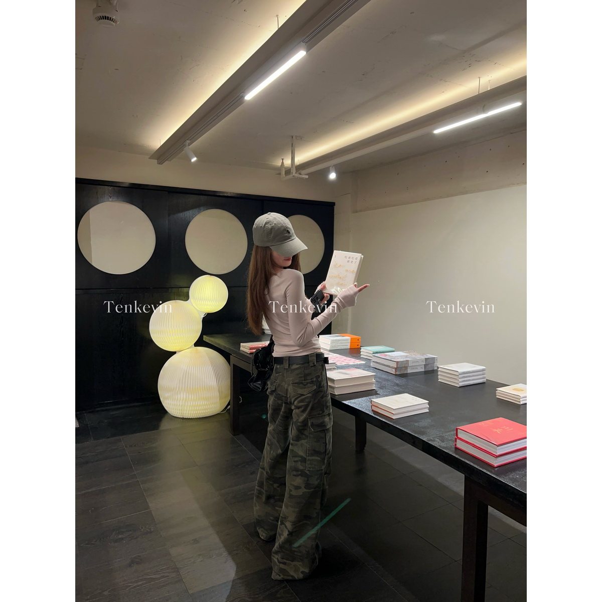 十一石宝藏迷彩美式口袋工装裤女小个子低腰宽松直筒阔腿休闲裤ll,淘宝优惠券,粉丝福利购,淘宝优惠卷