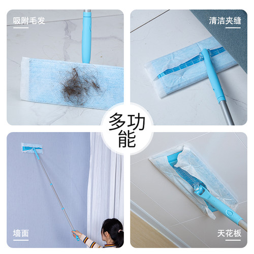 康多多加粗加长三节杆平板拖把好慷58轻喜拖把家政保洁专用可伸缩 - 图3