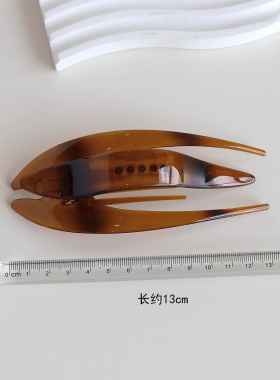 慵懒实用款亚克力燕尾夹懒人横夹龟背发夹女简约气质发夹大号夹子