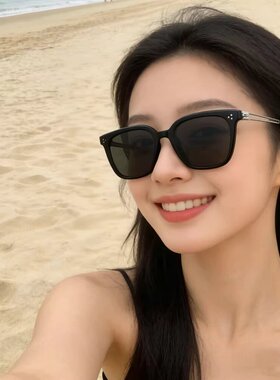 GM黑色简约百搭防晒太阳镜