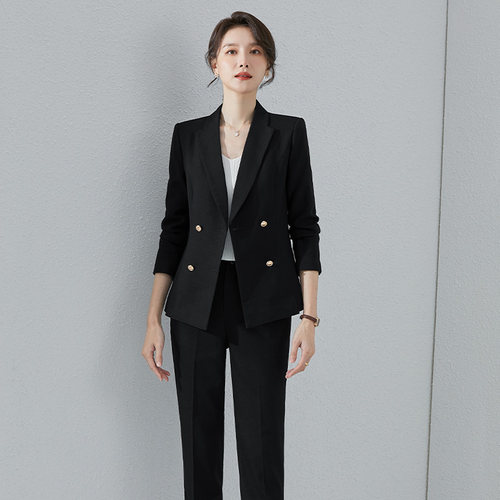 诗璐雅春秋新款时尚职业套装女高端售楼珠宝店工作服面试西服正装 - 图2