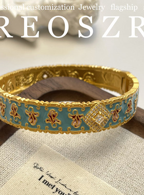 小众高级感珐琅彩手镯女轻奢气质