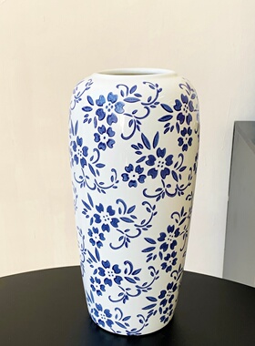 陶瓷花瓶高级感复古白色法式美式摆件客厅插花奶油风装饰花器摆设