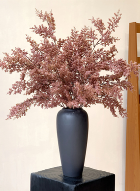 轻奢高级感逼真干花假花摆设油画雾凇仿真花氛围客厅装饰道具摆件