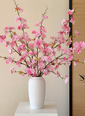 日式樱花仿真花绢花室内假花干花花束桃花餐桌摆设客厅装饰花摆件