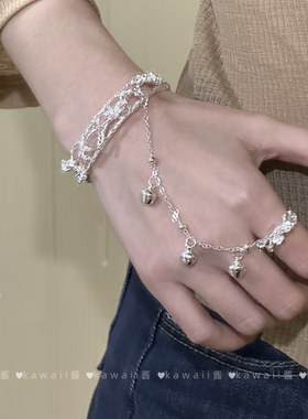 异域风铃铛流苏手链戒指一体