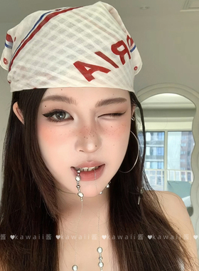 美式y2k千禧辣妹包头头巾