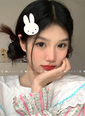 韩系甜美少女心米菲兔发夹