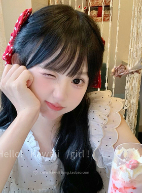 元气感红色蝴蝶结对夹