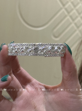 爆闪满钻气质名媛精致镂空手镯