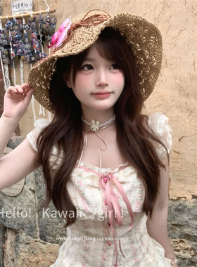 粉色毛绒小兔子项链纯欲风