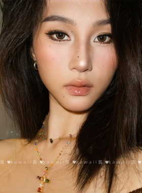 超闪彩色多巴胺锆石十字架项链