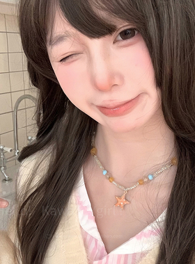 海边度假风橘子海星项链