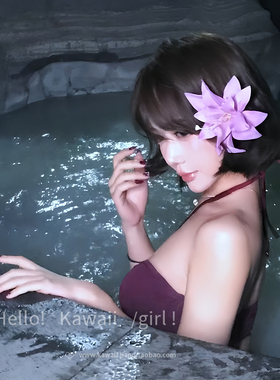 超仙纯欲风紫色海葵花发夹