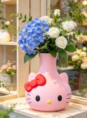 HelloKitty花瓶插花摆件乔迁礼物