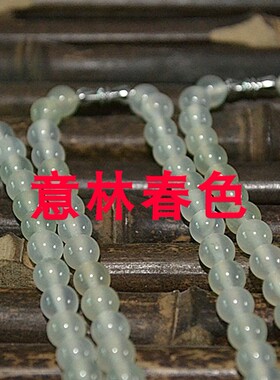 岫玉圆珠6.8.10.12.14mm组合项链
