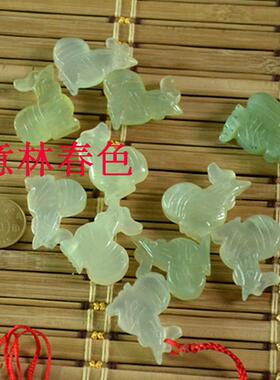 生肖属相鸡项坠天然岫玉送挂绳