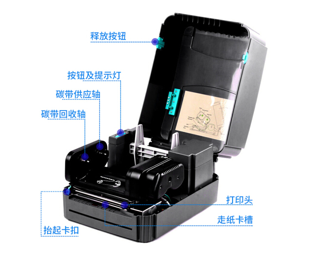 TSC 244pro条码打印机不干胶标签打印机电子面单水洗唛吊牌珠宝纸 - 图2