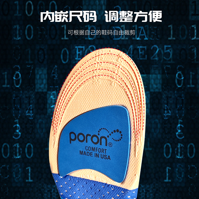 缓震鞋垫zoom poron减震加厚软底透气防臭篮球跑步足球运动鞋垫男 - 图2