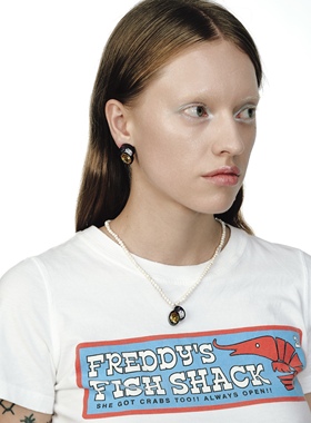 TysGrocery树脂复古图像珍珠项链