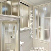 Custom Ultra Platinum Meta-Treasure Trog Embossing Art Tempered Glass Partition Screen Xuanguan Toilet Shower Bathroom