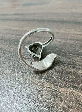 简约珐琅小狐狸戒指复古百搭个性