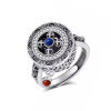 Vintage distressed turnable lapis lazuli vajra ring