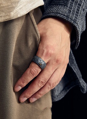 【伤痕】戒指男复古潮流小众设计