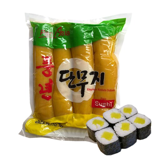 其门堂日式大根4根装日式调味萝卜1KG 寿司料理金大根条酸萝卜 - 图3