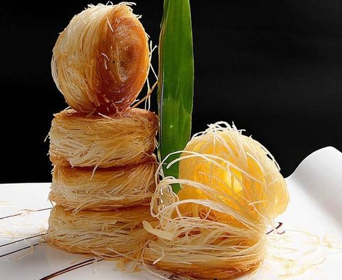 豆沙馅金丝饼银丝卷饼千丝饼手工冷冻半成品酒店特色糕点金丝饼 - 图2