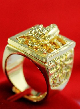 越南沙金男款聚财貔貅貔貅戒指