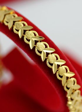 纯黄铜日韩风心形久不掉色手链