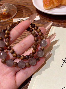 新中式叠戴手链女民族风复古串珠手串国风文创个性百搭手饰配件