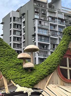 仿真白发苔藓造景草地地毯