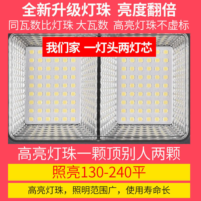 led太阳能路灯小区庭院道路灯一体化感应全套户外防水新农乡村90W-图2