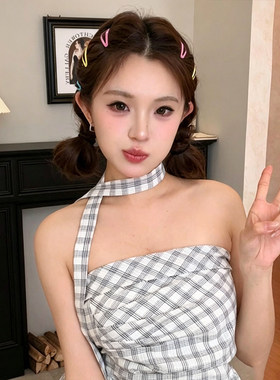 黑色插梳bb夹高级感发夹小碎发夹神器侧边夹子刘海夹头饰发饰发卡