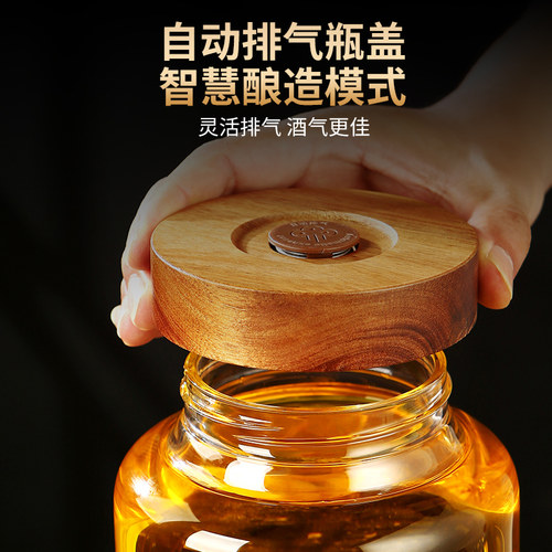 高档人参密封药酒泡酒玻璃瓶专用果酒瓶家用白酒坛容器泡菜储蓄罐 - 图1