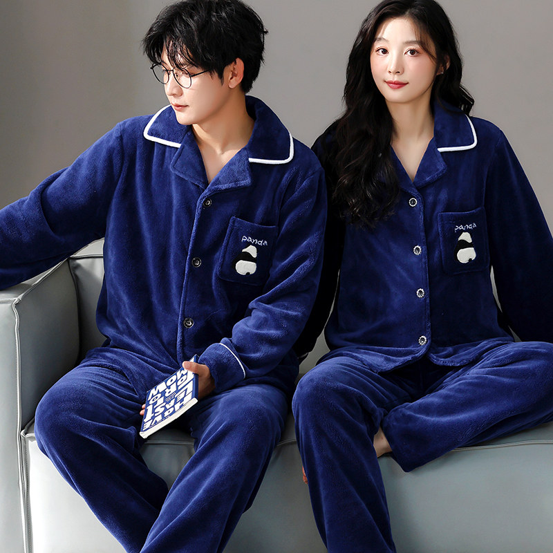 情侣睡衣女秋冬季加厚套装家居服男保暖长袖春秋珊瑚绒法兰绒外穿,淘宝优惠券,粉丝福利购,淘宝优惠卷