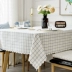 Bắc Âu đơn giản kẻ sọc xanh và trắng khăn trải bàn không thấm nước vải bàn cà phê bàn ​​vải bàn khách sạn - Khăn trải bàn