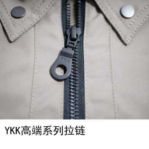 英伦修身飞行夹克短款男式轻奢外套春秋卡其色抗皱面料 YKK拉链-图2