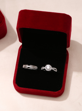 假戒指可调一对婚庆用品戒指