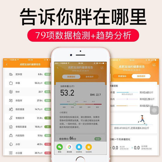 Escala exacta del cuerpo humano de la escala electrónica recargable de la escala elegante del peso