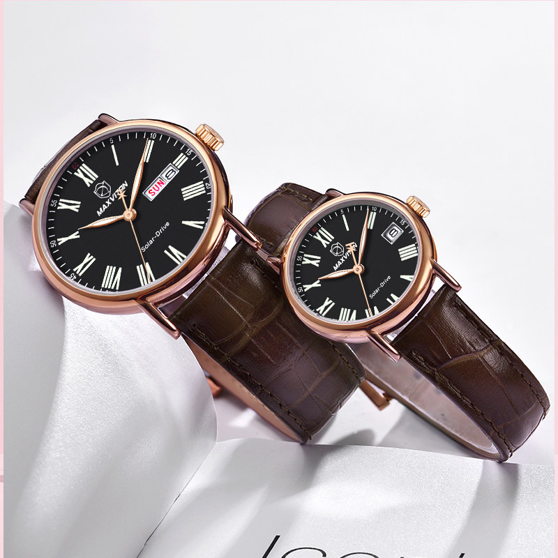 玛斯威顿女防水时尚男士皮带手表 玛斯威顿国产腕表