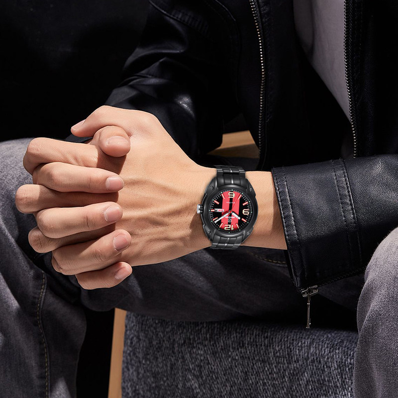 玛斯威顿大表盘男光能表时尚男表 玛斯威顿国产腕表