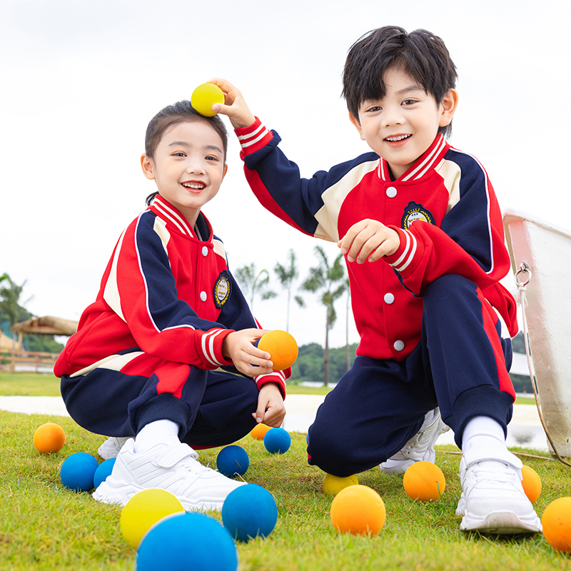 新款春秋季班服小学生校服套装秋冬幼儿园服加厚马甲三件套四件套