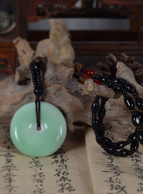 平安扣陶瓷配饰毛衣链