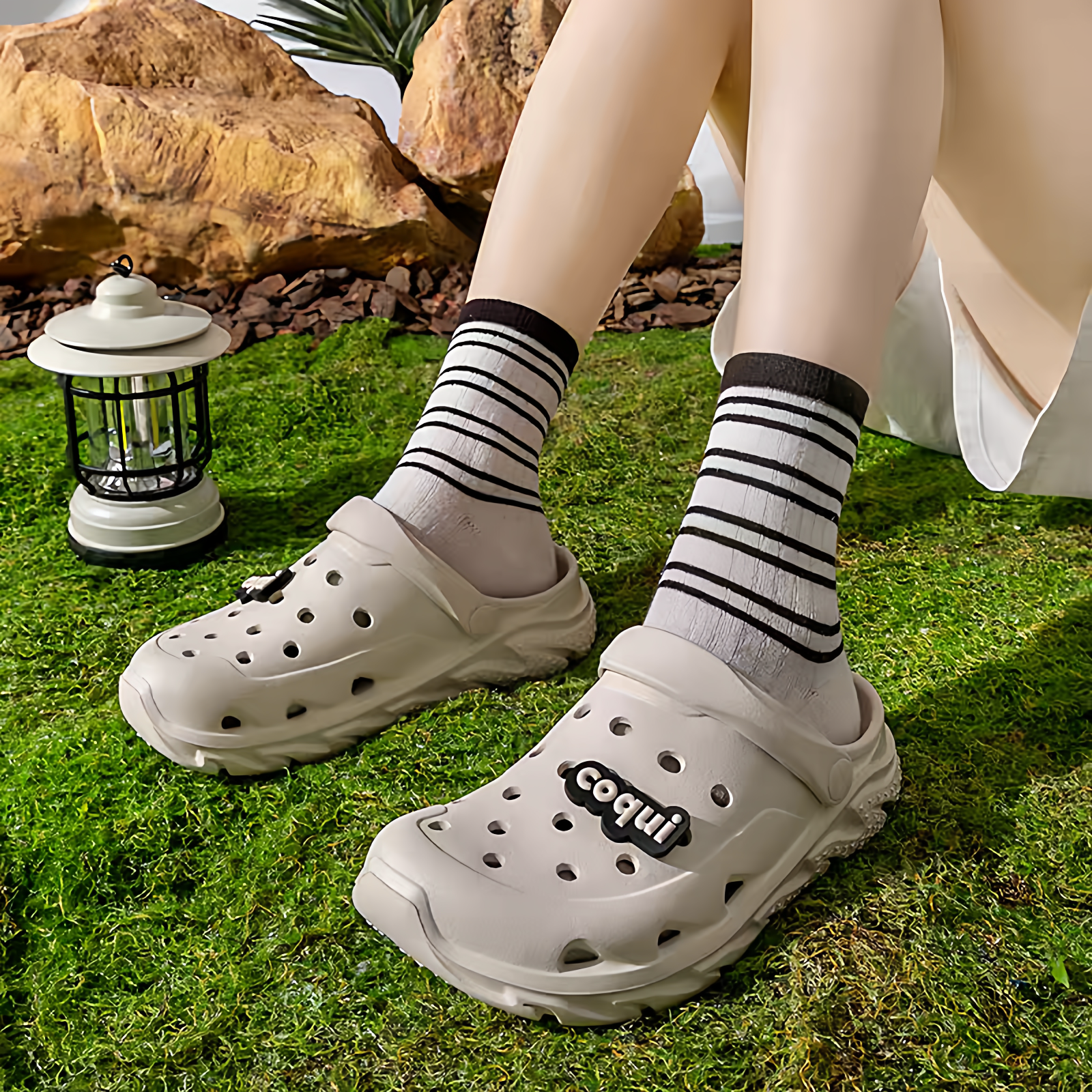 舒适休闲酷趣情侣洞洞鞋夏季EVA轻便男女鞋包头拖鞋户外沙滩凉鞋,淘宝优惠券,粉丝福利购,淘宝优惠卷