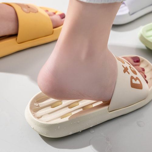 夏季情侣居家鞋家用漏水底家居洗澡EVA凉拖鞋男士拖鞋女款地板鞋 - 图0